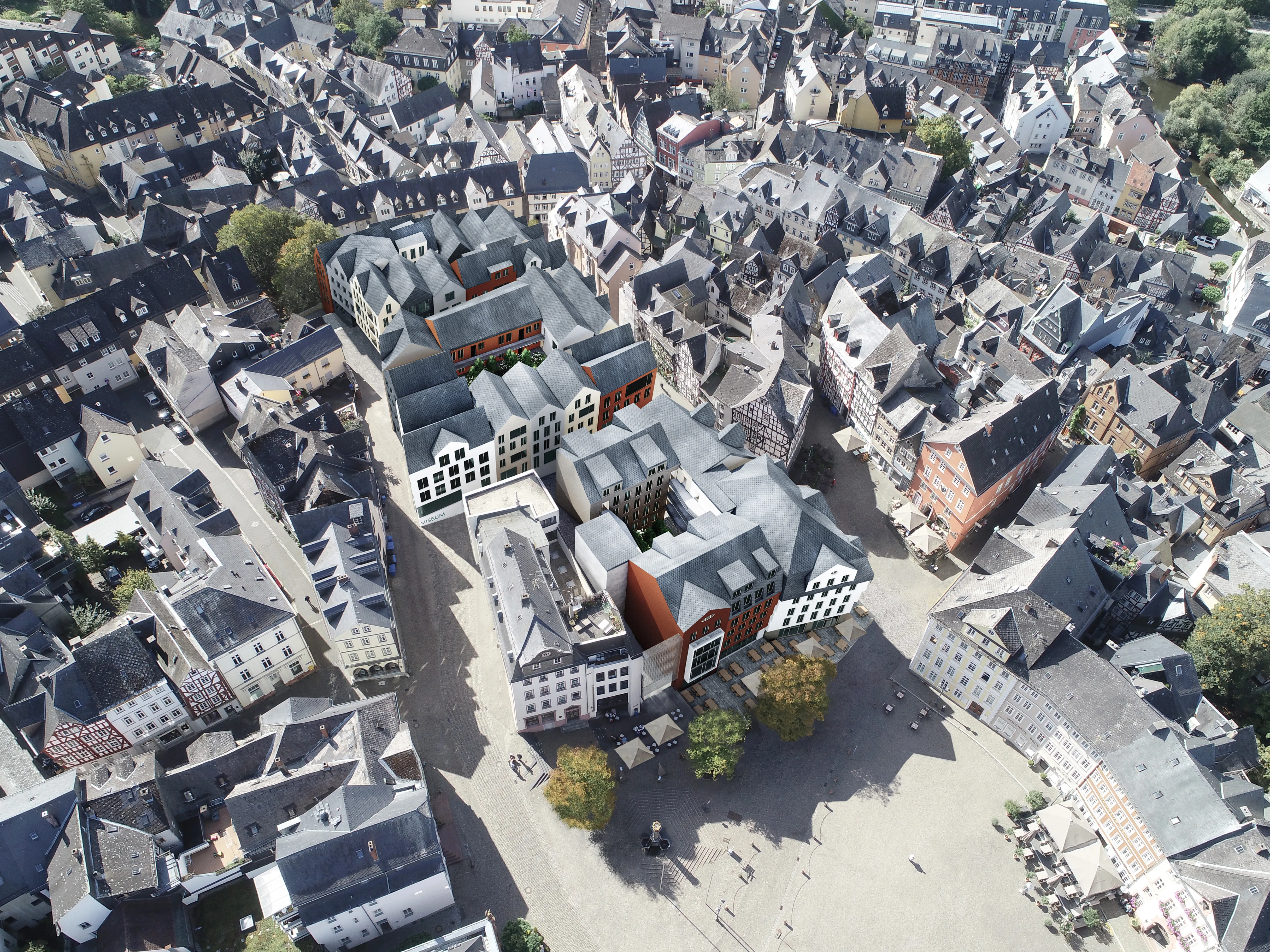 DOMHÖFE WETZLAR — Drohnenluftbild Entwurf