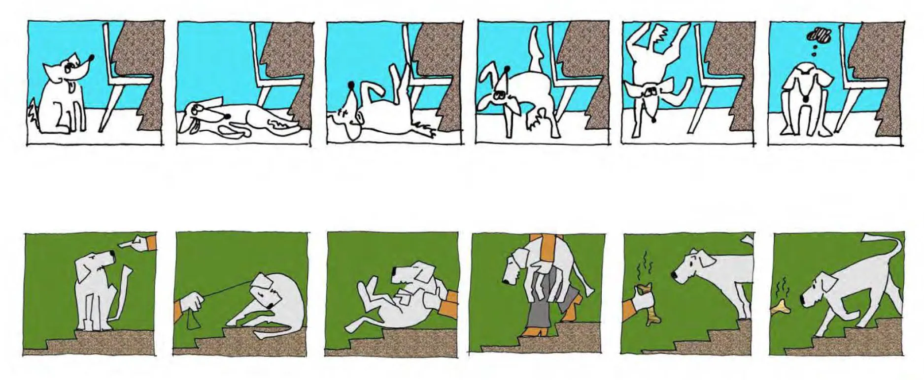 HUNDESACHE — Illustration für das Hundeerziehungsbuch